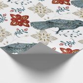 Ontwerp 1 van de KerstNoordse Tegel Reeks Cadeaupapier (Hoek)