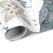 Ontwerp 1 van de KerstNoordse Tegel Reeks Cadeaupapier (Rol Hoek)