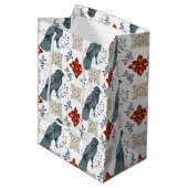 Ontwerp 1 van de KerstNoordse Tegel Reeks Medium Cadeauzakje (Voorkant Gekanteld)