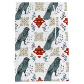 Ontwerp 1 van de KerstNoordse Tegel Reeks Medium Cadeauzakje (Achterkant)