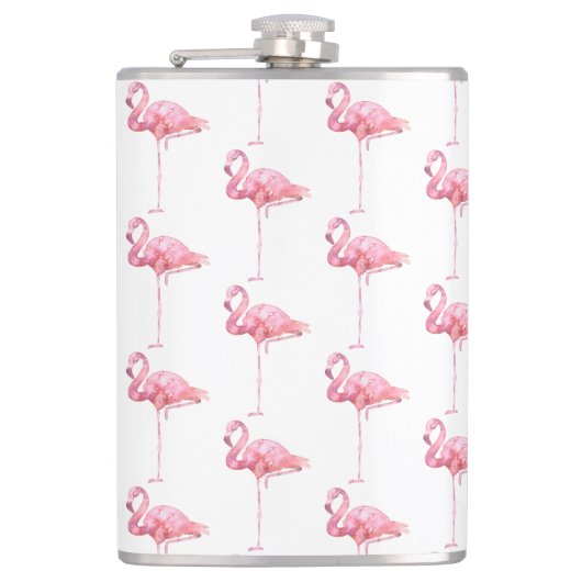 Ontwerp 1 van de Reeks van de Flamingo van de Tend Heupfles (Voorkant)