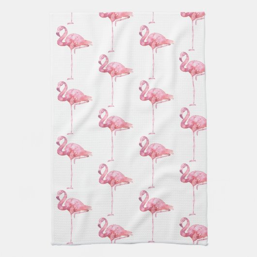 Ontwerp 1 van de Reeks van de Flamingo van de Tend Theedoek (Verticaal)