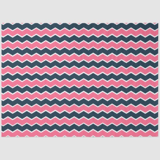 Ontwerp 1 van de roze en Navy Nautical Series Tissuepapier (Voorkant)