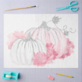 Ontwerp 1 van de roze en Zilveren Waterverf Pumpki Tissuepapier (Craft)
