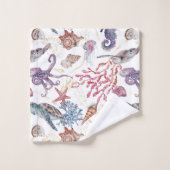 Ontwerp 1 van de samenstellingsreeks onderwater Wa Bad Handdoek (Wasdoekje)