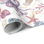 Ontwerp 1 van de samenstellingsreeks onderwater Wa Cadeaupapier (Rol Hoek)