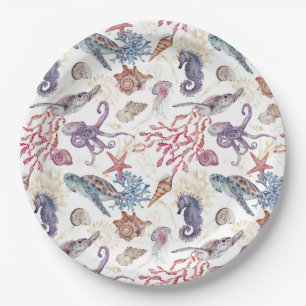 Ontwerp 1 van de samenstellingsreeks onderwater Wa Papieren Bordje