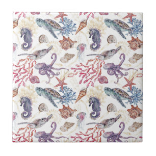 Ontwerp 1 van de samenstellingsreeks onderwater Wa Tegeltje