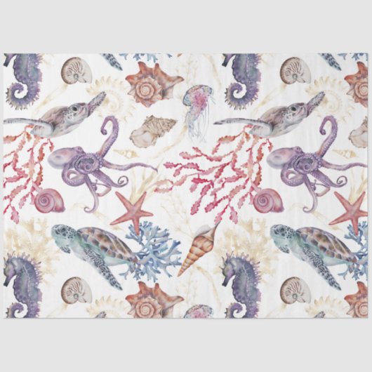 Ontwerp 1 van de samenstellingsreeks onderwater Wa Tissuepapier (Voorkant)