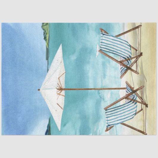 Ontwerp 1 van de waterverf Saacapes Reeks Tissuepapier (Voorkant)