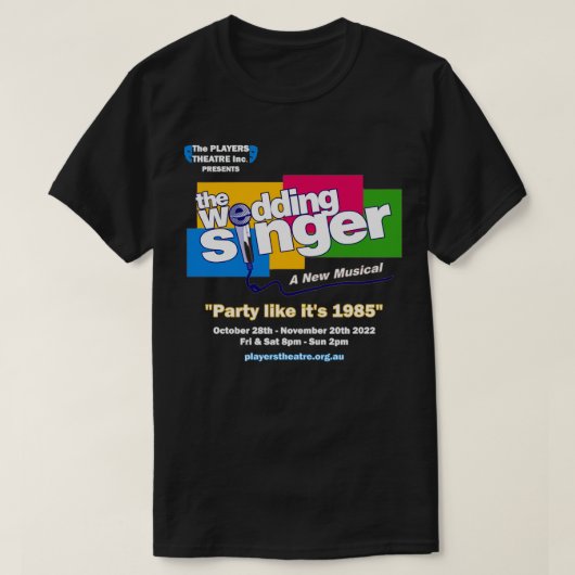 Ontwerp 1 van de Wedding Singer T-shirt (Design voorkant)