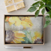 Ontwerp 1 van de Zonnebloem- en Dragonfly-serie Tissuepapier (Geschenk)