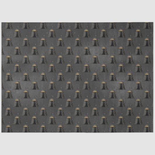 Ontwerp 1 van de zwarte en Gold Circus-reeks Tissuepapier (Voorkant)