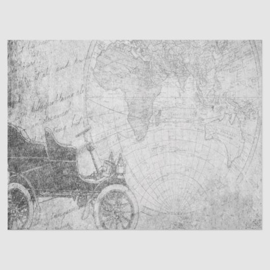 Ontwerp 1 van de zwarte en witte digitale kaartree tissuepapier (Voorkant)