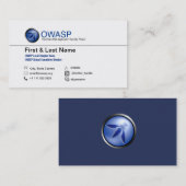 Ontwerp 1 van het Visitekaartje van OWASP, Geen QR (Voorkant / Achterkant)