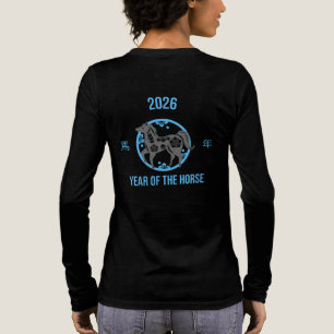 Ontwerp 2026 Jaar van het Paard, Chinees Nieuwjaar Tri-Blend Shirt