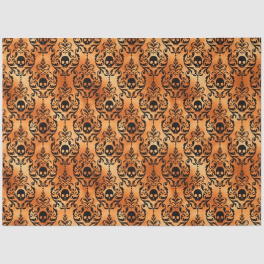 Ontwerp 21 van de zwarte en koperhalloween reeks tissuepapier (Voorkant)