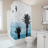 Ontwerp 25 palmstructuur douchegordijn (In situ)