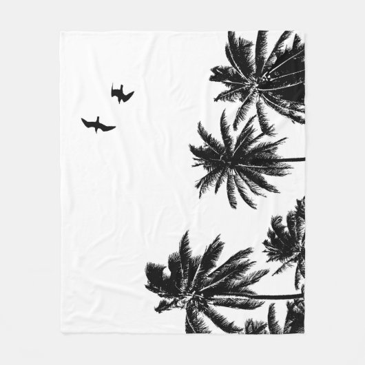 Ontwerp 27 Palmvogels Fleece Deken (Voorkant)