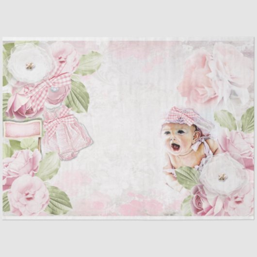 Ontwerp 2 van de Baby Girl-reeks Tissuepapier (Voorkant)