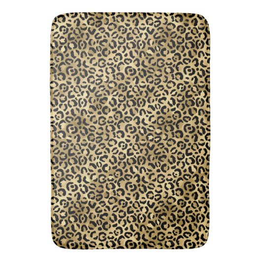 Ontwerp 2 van de blauw- en Gold-leopard-reeks Badmat (Voorkant Verticaal)