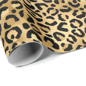 Ontwerp 2 van de blauw- en Gold-leopard-reeks Cadeaupapier (Rol Hoek)