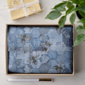 Ontwerp 2 van de blauwe bijenreeks tissuepapier (Geschenk)