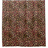 Ontwerp 2 van de Bourgogne en de Gold Leopard-reek Douchegordijn (Voorkant)