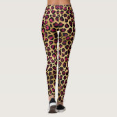 Ontwerp 2 van de Bourgogne en de Gold Leopard-reek Leggings (Achterkant)