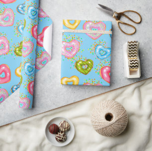 Ontwerp 2 van de Donuts Sweet & Bright Donuts-reek Cadeaupapier