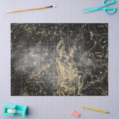 Ontwerp 2 van de Gold- en zwarte sterrenkaart Tissuepapier (Craft)