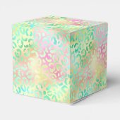 Ontwerp 2 van de Iridescent Leopard-reeks Bedankdoosjes (Achterkant)