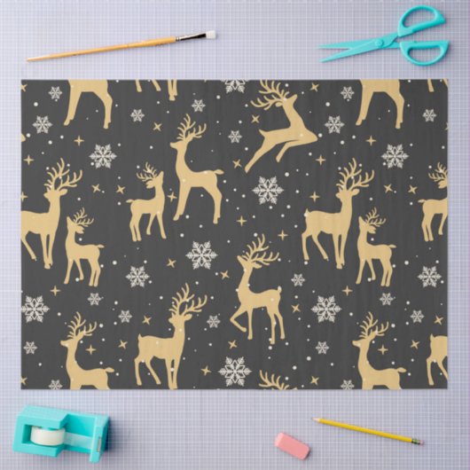 Ontwerp 2 van de kerstdeerserie tissuepapier (Craft)