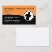 Ontwerp 2 van de moderne Vette Bouwer Visitekaartj Visitekaartje (Voorkant / Achterkant)