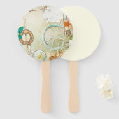 Ontwerp 2 van de Nautische Reeks Handwaaier (Voorkant en achterkant)