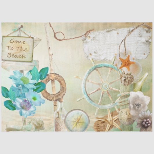 Ontwerp 2 van de Nautische Reeks Tissuepapier (Voorkant)