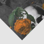 Ontwerp 2 van de Oranje Floral Skull-reeks Tissuepapier (Detail)