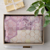 Ontwerp 2 van de Paarse Bee-reeks Tissuepapier (Geschenk)