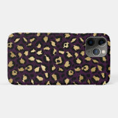 Ontwerp 2 van de Paarse en Gold Leopard-reeks Case-Mate iPhone Case (Achterkant (horizontaal))