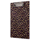Ontwerp 2 van de Paarse en Gold Leopard-reeks Klembord (Links)