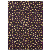 Ontwerp 2 van de Paarse en Gold Leopard-reeks Klembord (Achterkant)