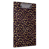 Ontwerp 2 van de Paarse en Gold Leopard-reeks Klembord (Rechts)