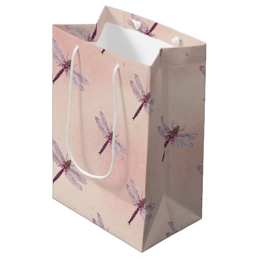  ontwerp 2 van de Reeks Dragonflies Medium Cadeauzakje (Voorkant Gekanteld)