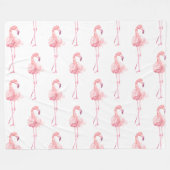 Ontwerp 2 van de Reeks van de Flamingo van de Tend Fleece Deken (Voorkant (Horizontaal))
