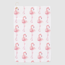 Ontwerp 2 van de Reeks van de Flamingo van de Tend Golfhanddoek