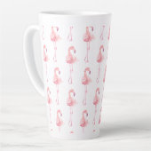 Ontwerp 2 van de Reeks van de Flamingo van de Tend Latte Mok (Linkerhoek)