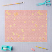 Ontwerp 2 van de roze en gouden bijenreeks tissuepapier (Craft)