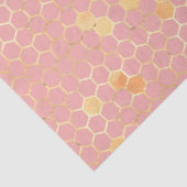 Ontwerp 2 van de roze en gouden bijenreeks tissuepapier (Detail)