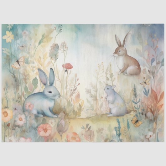 Ontwerp 2 van de Whimsical Woodland Series Tissuepapier (Voorkant)