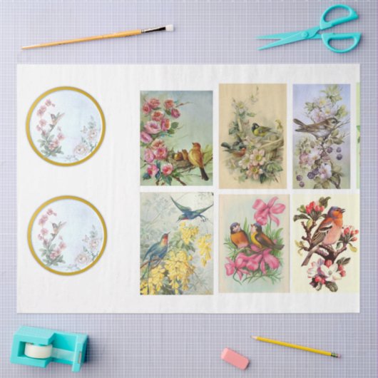 Ontwerp 2 van de wilde vogelreeks tissuepapier (Craft)